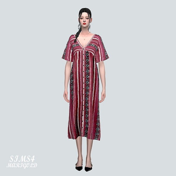 50 GR Long Dress from SIMS4 Marigold