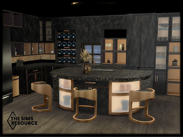 Black and Gold Kitchen set by seimar8 from TSR