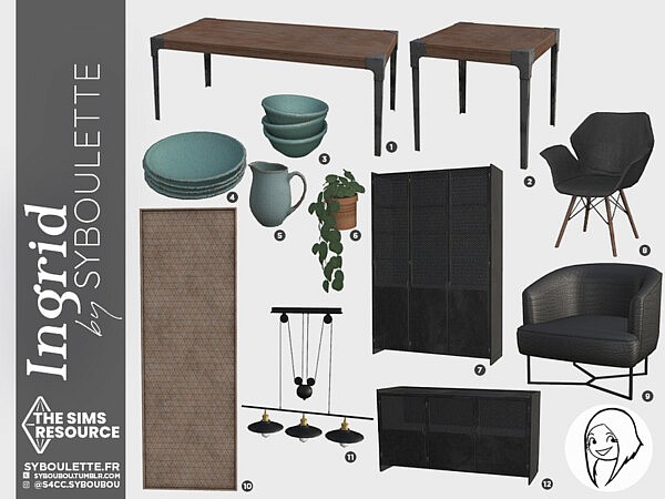 Ingrid dining room set   Part 2 by Syboubou from TSR