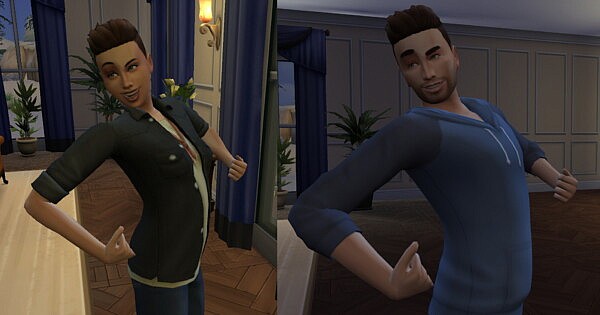 Pose determined by clothing preference from Mod The Sims