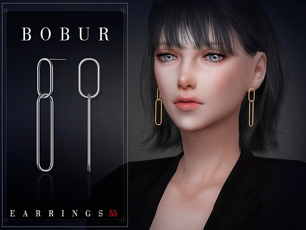 Simple chain earrings by Bobur3 from TSR