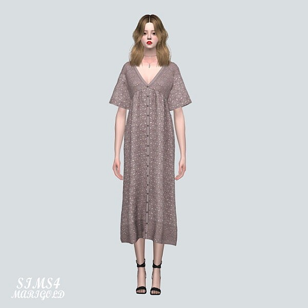 50 GR Long Dress V3 from SIMS4 Marigold