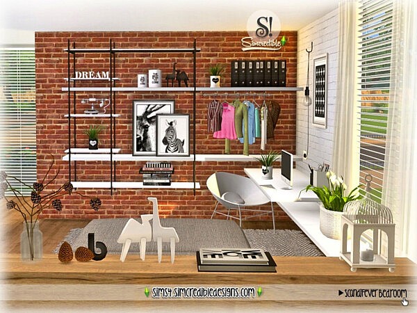 ScandiFever Bedroom decor by SIMcredible! from TSR