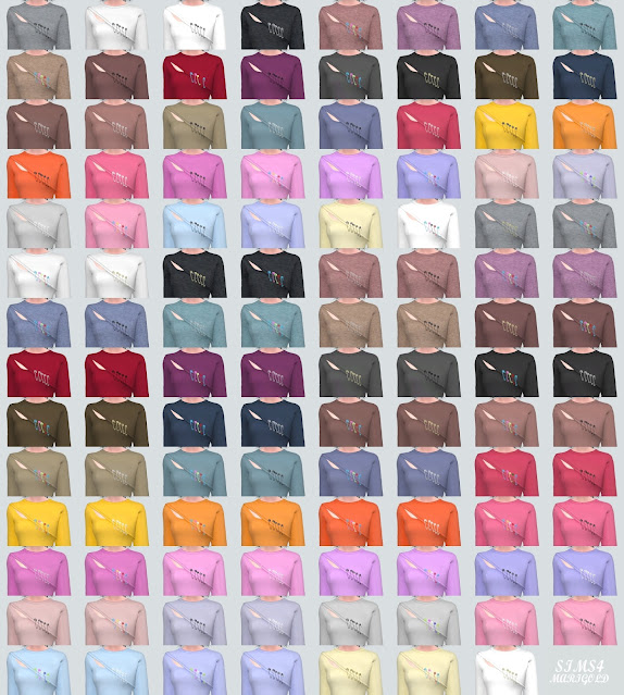 T W 72 T shirts from SIMS4 Marigold