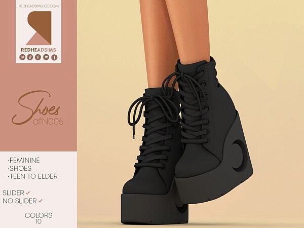 AF Shoes N006 from Red Head Sims