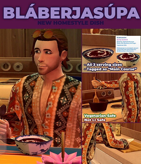 Bláberjasúpa   New Custom Recipe by RobinKLocksley from Mod The Sims