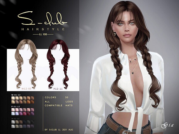 Braid hairstyle by S Club from TSR