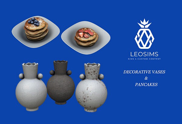 Decorative Vases and Pancakes from Leo 4 Sims