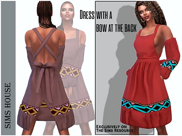 Dress with a bow at the back by MSQSIMS from TSR