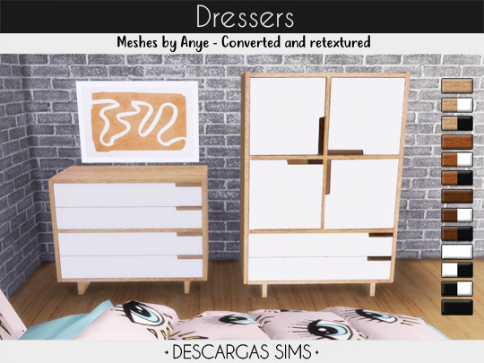 Dressers from Descargas Sims