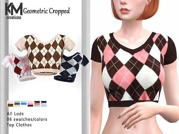 Geometric Cropped Top from KM