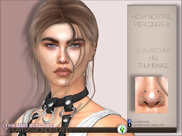 High Nostril Piercings B by PlayersWonderland from TSR