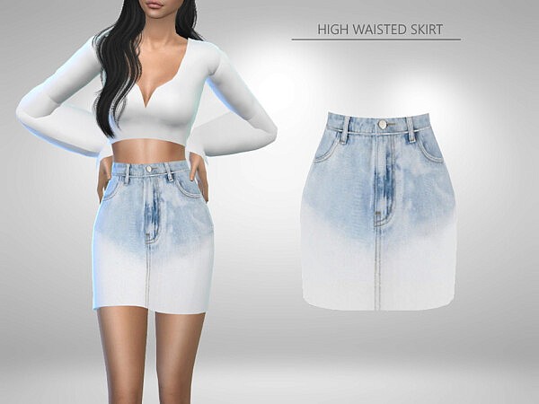High Waisted Skirt by Puresim from TSR