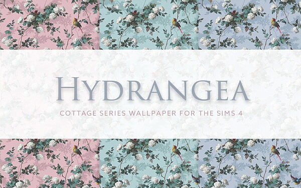 Hydrangea   Cottage Series Wallpaper from Simplistic