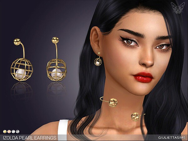 Izolda Pearl Earrings by feyona from TSR