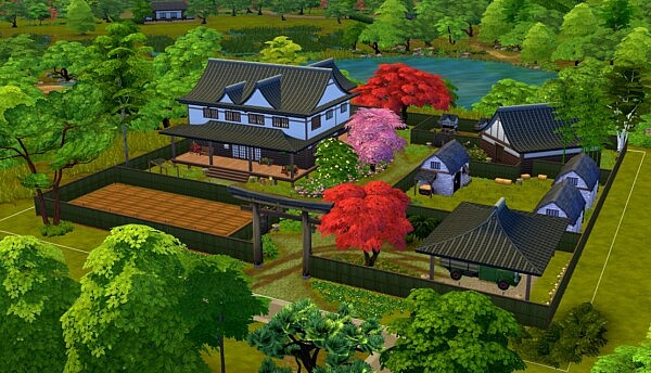 Japan Inspired Farm (no CC) by Mouluise from Mod The Sims