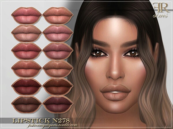 Lipstick N278 by FashionRoyaltySims from TSR