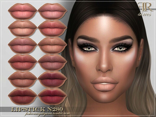 Lipstick N280 by FashionRoyaltySims from TSR
