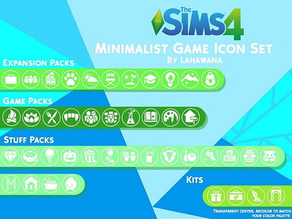 Minimalist Game Icon Set by Lahawana from Mod The Sims