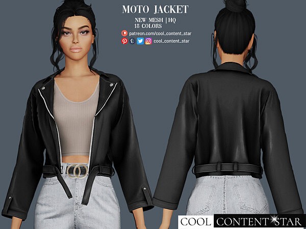 Moto Jacket with Top by sims2fanbg from TSR
