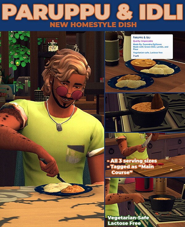 Paruppu and Idli   New Custom Recipe by RobinKLocksley from Mod The Sims