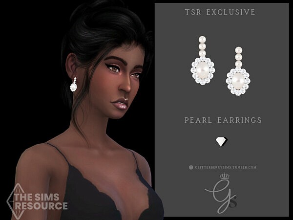 Pearl Earrings by Glitterberryfly from TSR