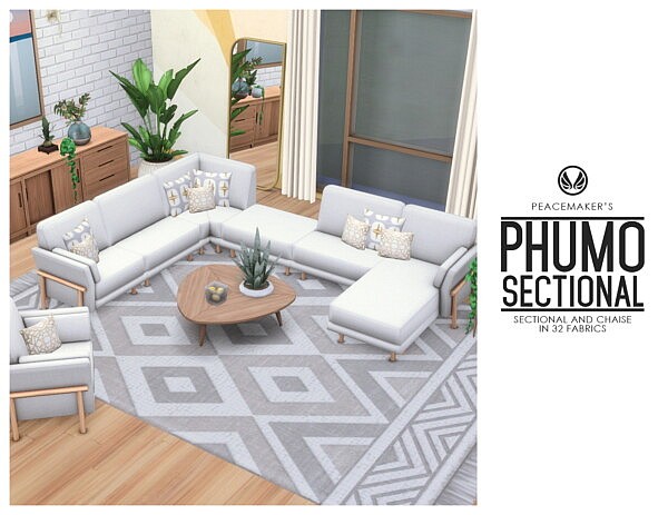 Phumo Seating   Sectional Sofa and Chaise from Simsational designs