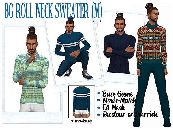 Roll Neck Sweater M from Sims 4 Sue