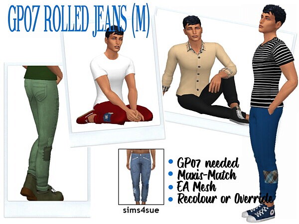 Rolled Jeans from Sims 4 Sue