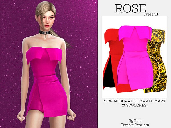 Rose Dress V2 by Beto ae0 from TSR
