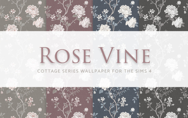Rose and Vine   Cottage Series Wallpaper from Simplistic