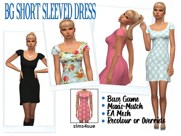 Short Sleeved Dress from Sims 4 Sue