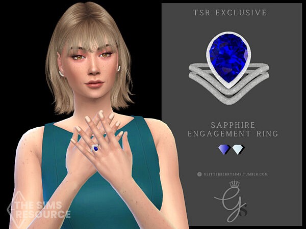 Sapphire Engagement Ring by Glitterberryfly from TSR
