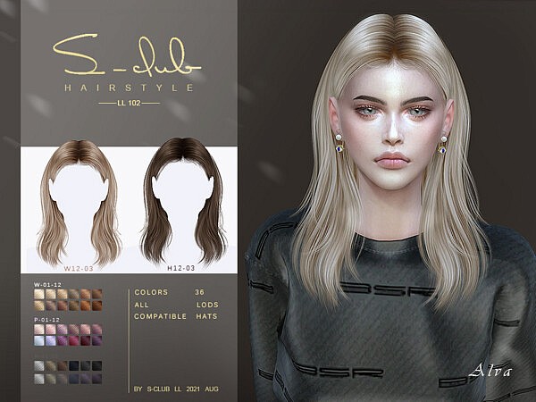 Shawl hairstyle Gia by S Club from TSR