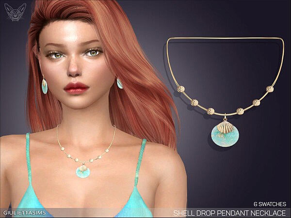 Shell Drop Pendant Necklace by feyona from TSR