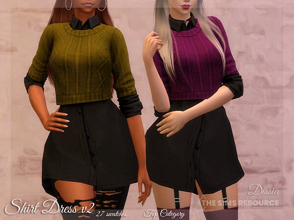 Shirt Dress v2  by Dissia from TSR