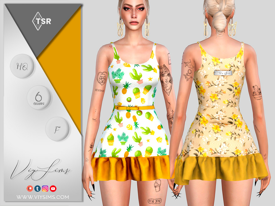 Short Dress By Viy Sims From Tsr • Sims 4 Downloads