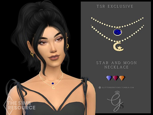 Star and Moon Necklace by Glitterberryfly from TSR
