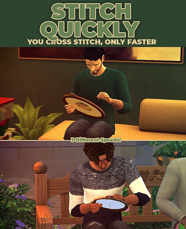 Stitch Quickly   Perform Cross Stitch Interactions Faster by RobinKLocksley from Mod The Sims