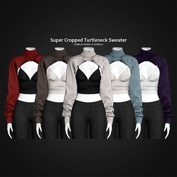 Super Cropped Turtleneck Sweater from Gorilla