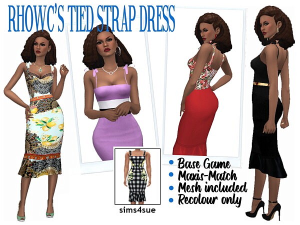 Tied Strap Dress from Sims 4 Sue