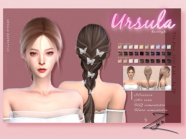 Ursula hairstyle by Zy from TSR