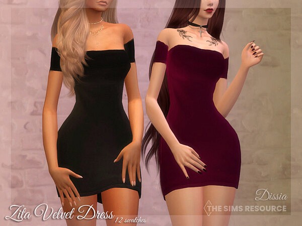 Zita Velvet Dress by Dissia from TSR