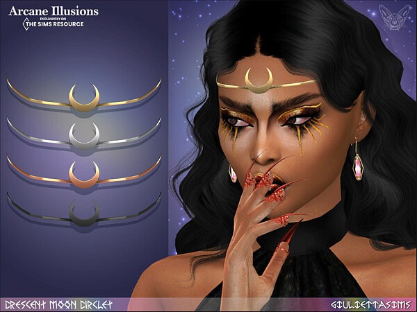 Arcane Illusions   Crescent Moon Circlet by feyona from TSR