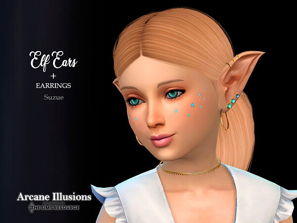 Arcane Illusions Elf Ears + Earrings Child by Suzue from TSR