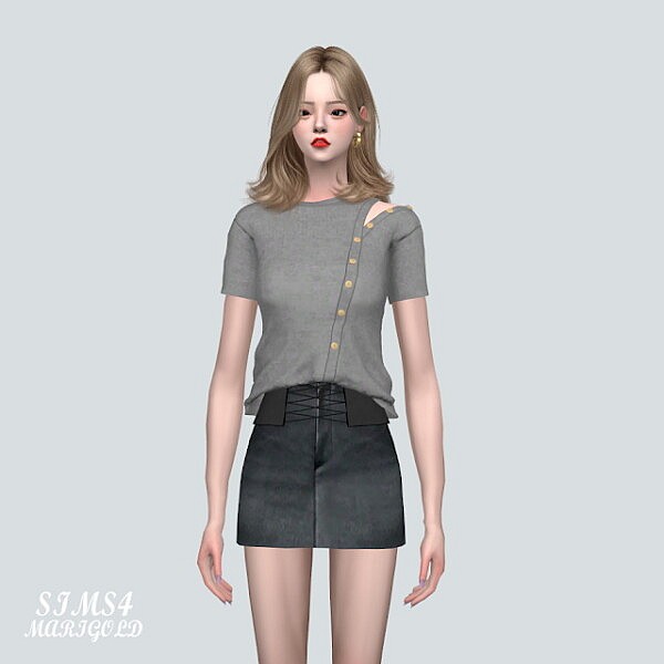 8 Button Knit Sweater V2 from SIMS4 Marigold