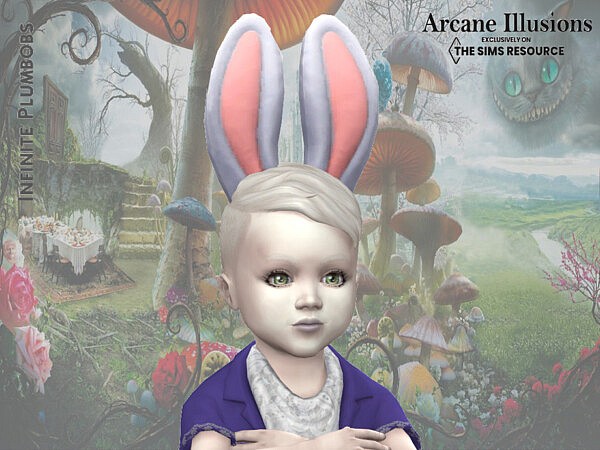 Arcane Illusions Toddler White Rabbit Ears by InfinitePlumbobs from TSR