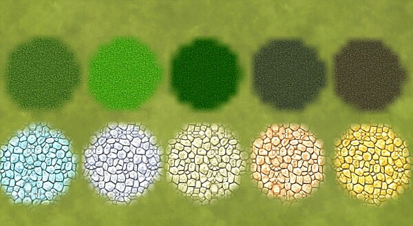 Grass and Cobble Stones   Terrain Paints by Wykkyd from Mod The Sims