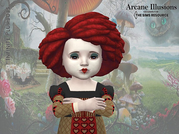 Arcane Illusions Toddler Queen of Hearts Face Paint by InfinitePlumbobs from TSR
