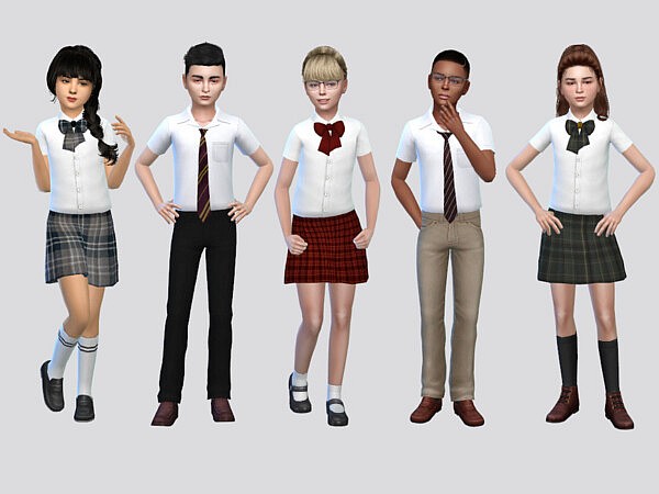 Basic Kids Uniform Girls by McLayneSims from TSR